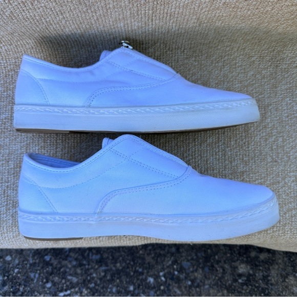 Aerosoles Women's Zippered Sneakers 10 White Slip On - Picture 9 of 13